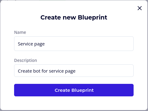 create blueprint modal