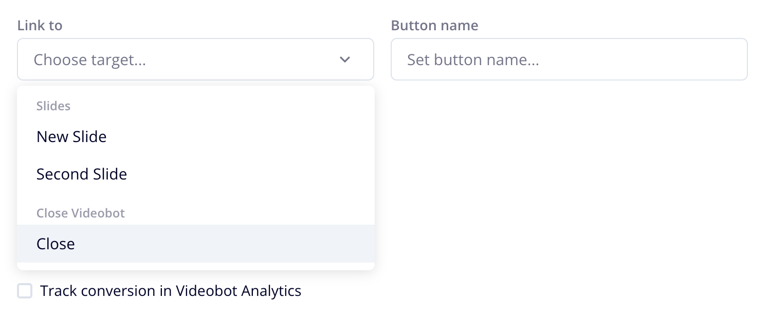 Close Videobot button