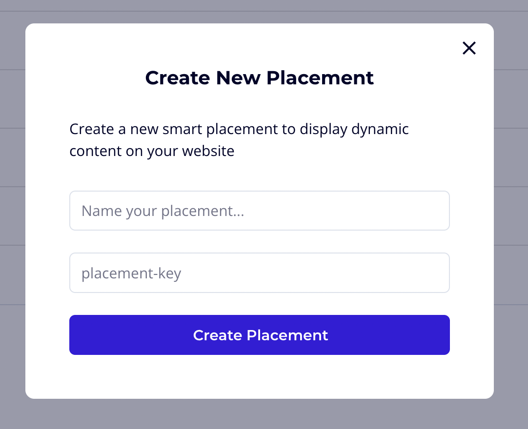 Create Placements