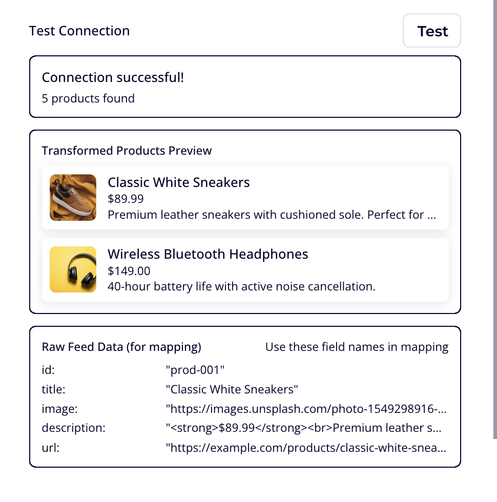 Test Connection Success