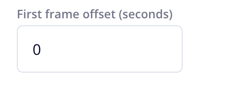 First Frame Offset