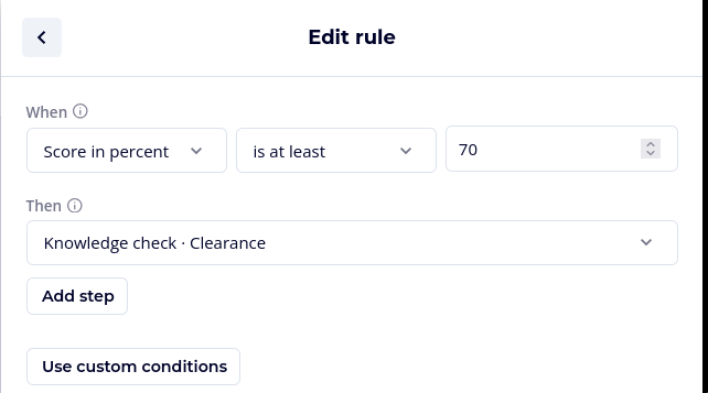 New rule panel