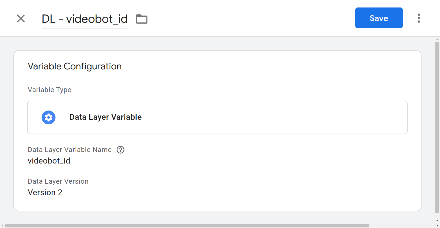 Videobot ID Variable