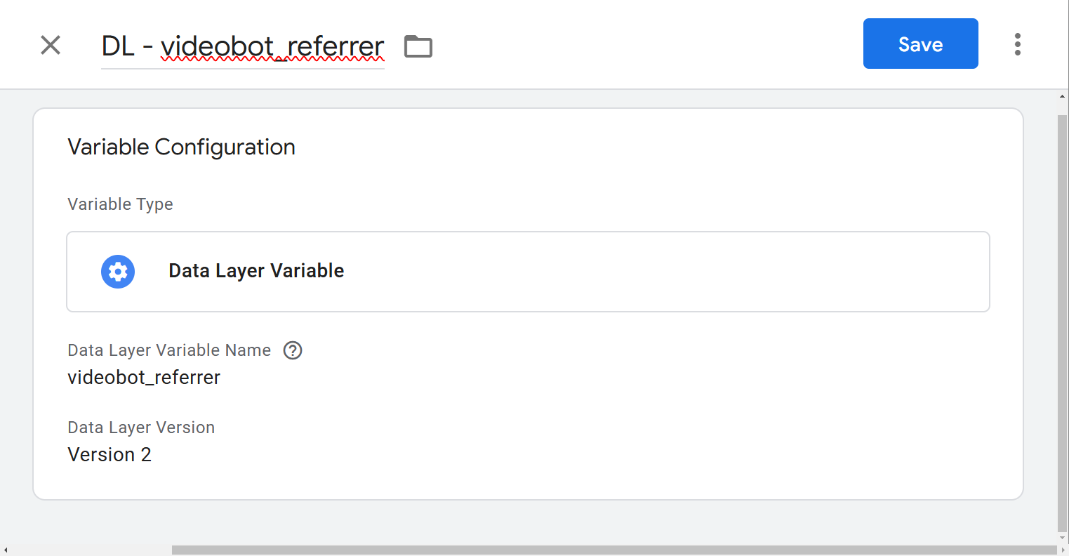 Videobot Referrer Variable