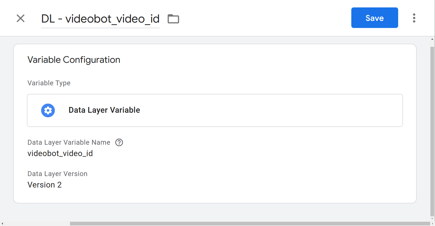 Videobot Video ID Variable
